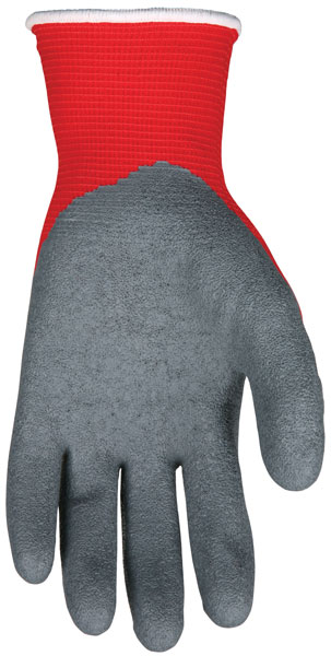 N9680 - Ninja® Flex ,15 Gauge Red Nylon Shell, Gray Latex Palm and Fingers