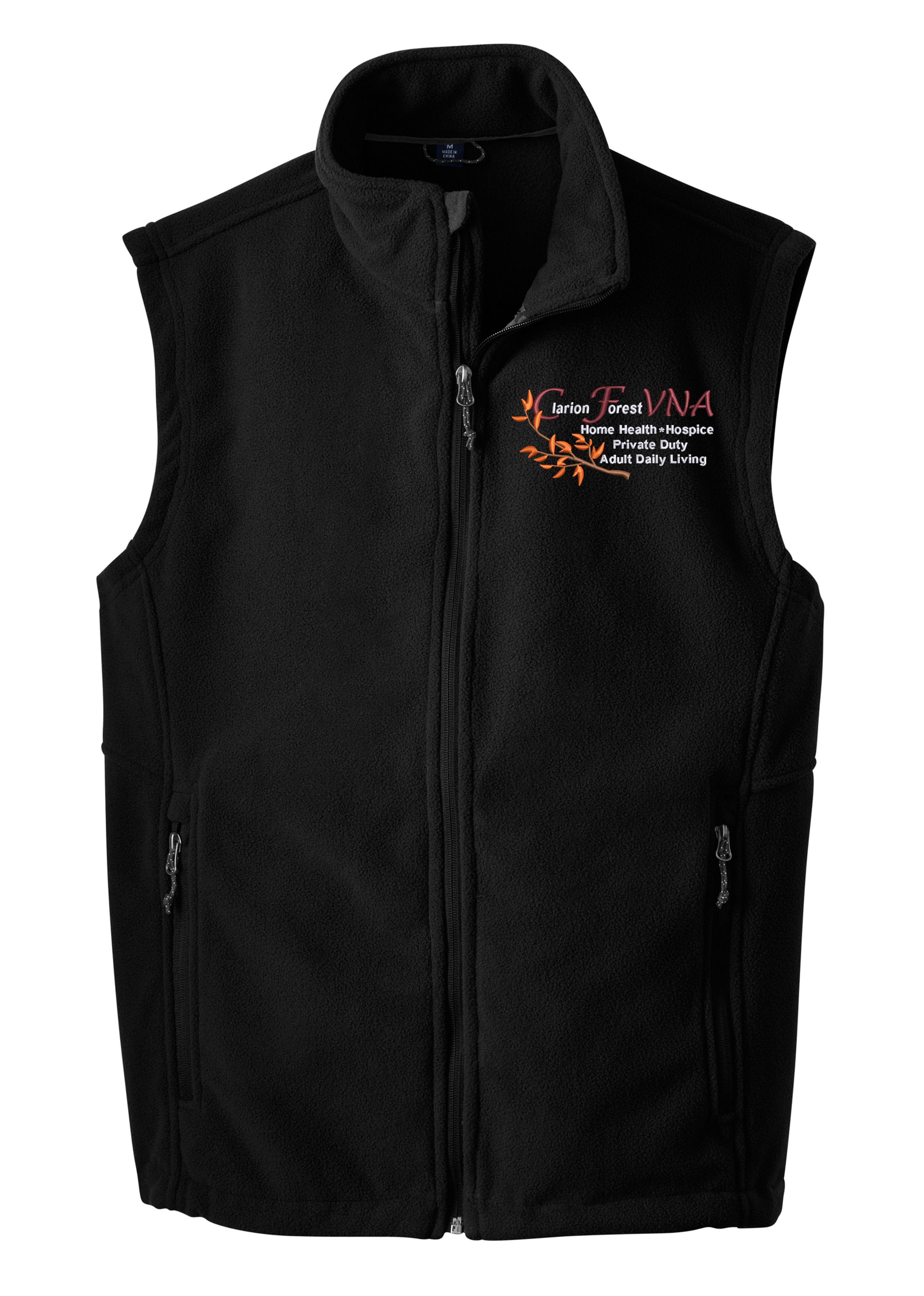 Clarion Forest Embroidered VNA Men's Fleece Vest 