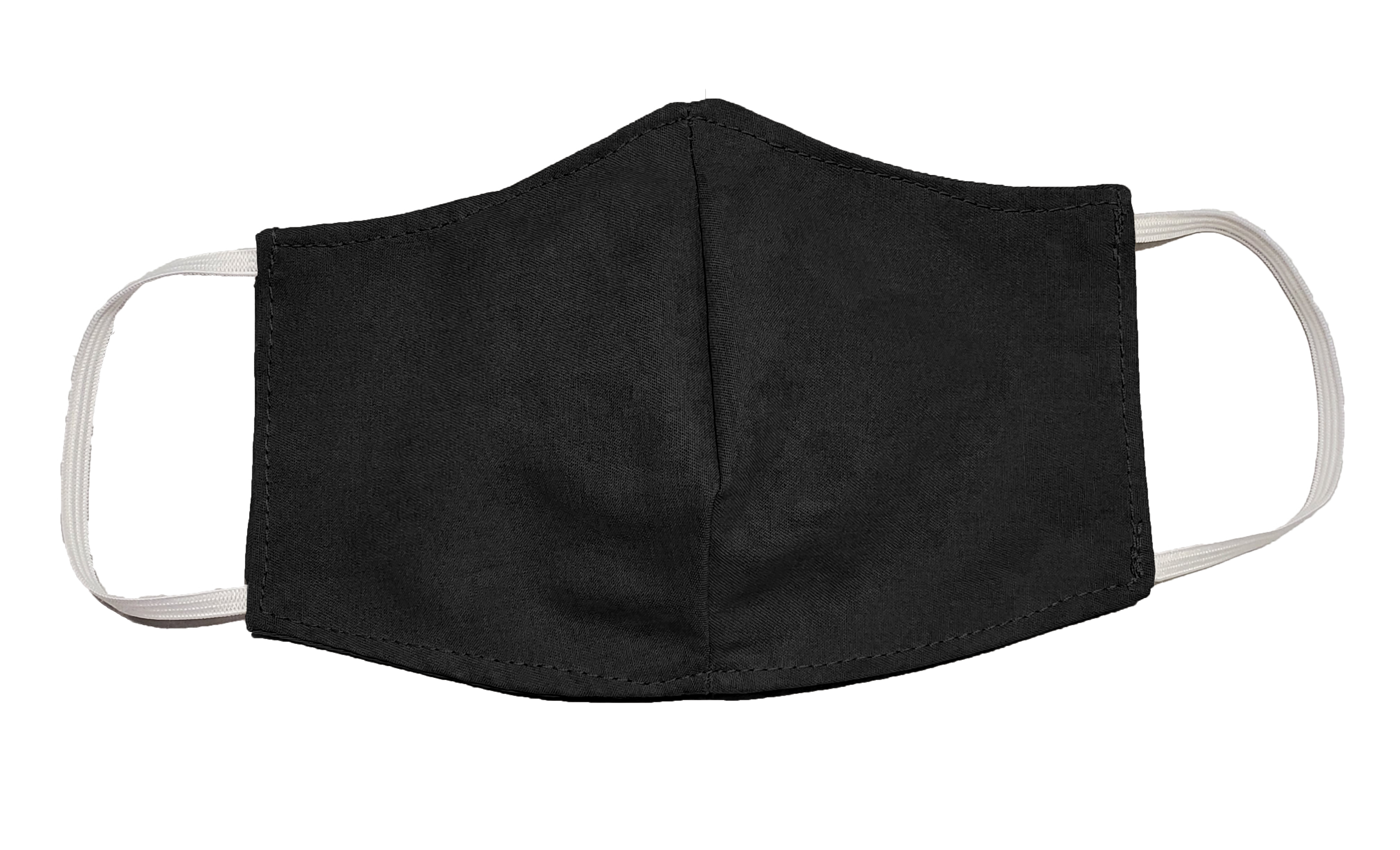 Black Reusable Face Mask with Ear Loops