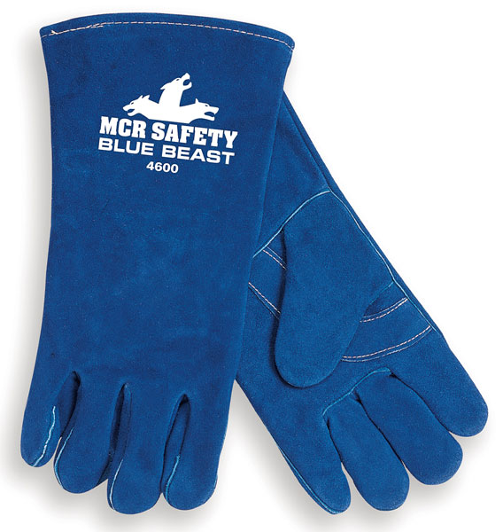 4600 - Blue Beast®, blue side leather, reinforced palm, wing thumb