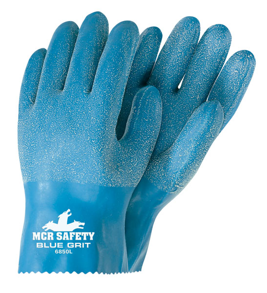 6850 - Blue Grit®, 10 Inch Rubber Coated with Textured Grip, Interlock Lining